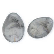 Abalorios acrílico gota Gris-mármol