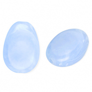 Abalorios acrílico óvalo Azul-mármol