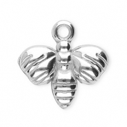Colgantes Acero Inox abeja Plateado