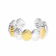 Anillos Acero Inox concha Plateado-dorado