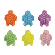 Abalorios de cer&aacute;mica tortuga Multicolor