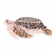 Accesorios pinza para el pelo tortuga Marr&oacute;n nacarado-negro-blanco