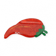 Accesorios pinza para el pelo pimiento Rojo nacarado-verde nacarado-dorado