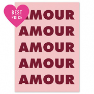 BY31® Tarjetas para joyería "Amour" Rosa-burdeos