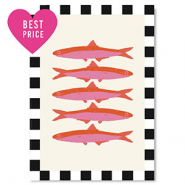 BY31&reg; Tarjetas para joyer&iacute;a pez Negro-blanco-rosa-rojo