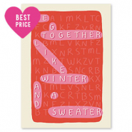 Tarjetas para joyer&iacute;a "We go together..." Rojo-rosa-blancuzco