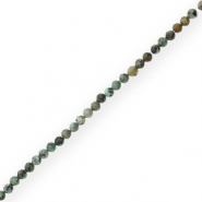 Piedras naturales Calcedonia (Jaspe) 4mm faceteados Verde multicolor