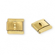 Acero Inox link-eslab&oacute;n para pulsera italiana con dijes Acero Inox con anilla Dorado