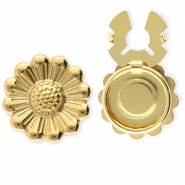 Cubrebotones Acero Inox flor Dorado