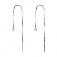 Pendientes Acero Inox Plateado