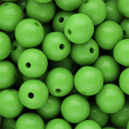DQ Abalorios acr&iacute;licos 12 mm brillante Vibrant green 16-6339 TCX
