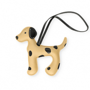 Colgantes llamativos perro Marrón beige-negro