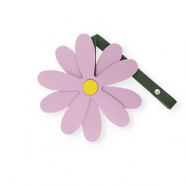 Colgantes llamativos flor Púrpura malva-amarillo-verde oscuro