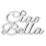 Colgantes met&aacute;licos "Ciao Bella" Plateado