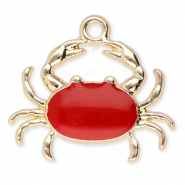 Colgantes metálicos cangrejo Dorado-rojo