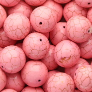 Abalorios de cer&aacute;mica 20mm Rosa