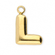 Colgantes Acero Inox letra L Dorado