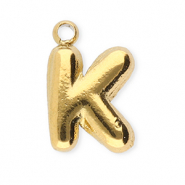 Colgantes Acero Inox letra K Dorado