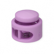 Fornituras coloridas abalorio stopper para cord&oacute;n redondos Lila