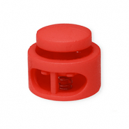 Fornituras coloridas abalorio stopper para cord&oacute;n redondos Rojo
