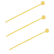 BY31&reg; Fornituras Acero inox bast&oacute;n con cabeza bola 35mm Dorado