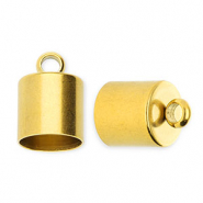 Fornituras acero inox terminal &Oslash;8mm con anilla Dorado