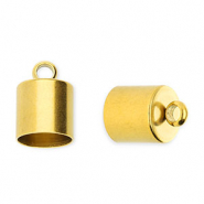 Fornituras acero inox terminal &Oslash;6mm con anilla Dorado