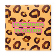 BY31&reg; Azulejo decorativo con frase "Panthers in crime" Naranja claro-marr&oacute;n-rosa-verde n&eacute;on