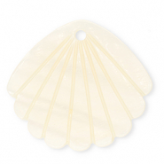 Colgantes concha especial concha de venera Blanco