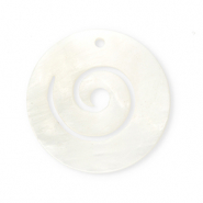 Colgantes concha especial espiral Blanco