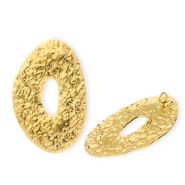 Colgantes Acero Inox óvalo Dorado