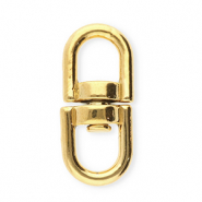 Fornituras acero inox anilla de llavero óvalo Dorado