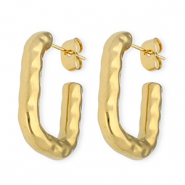 Pendientes Acero Inox rectángulo Dorado