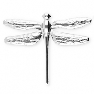 Broches llamativos in acero inox libélula Plateado
