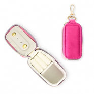 Caja de joyer&iacute;a para viaje con llavero rect&aacute;ngulo Rosa hot