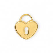 Colgantes Acero Inox coraz&oacute;n Dorado