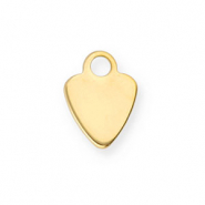 Colgantes Acero Inox corazón Dorado