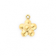 Colgantes Acero Inox flor Dorado
