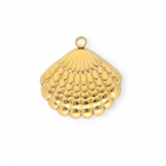 Colgantes Acero Inox concha Dorado
