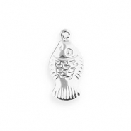 Colgantes Acero Inox pez Plateado