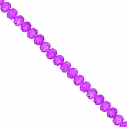 Abalorios faceteados disco 4x3mm Púrpura uva