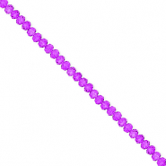 Abalorios faceteados disco 3x2mm Púrpura uva
