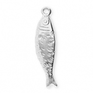 Colgantes Acero Inox pez Plateado
