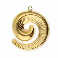 Colgantes Acero Inox espiral Dorado