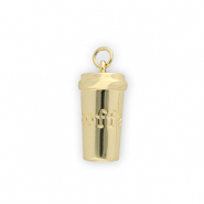 Metal TQ latón colgante vaso Dorado