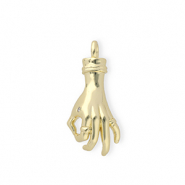 Metal TQ latón colgante "OK" Dorado