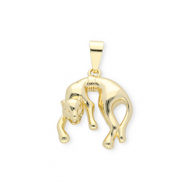 Metal TQ latón colgante tigre Dorado