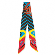 Bandana Pañuelo con cinturones de cuero Rojo-marrón-azul