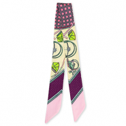 Bandana Pañuelo con estampado vibrante Rosa claro-amarillo claro-púrpura