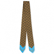Bandana Pañuelo con "F" patrón Azul-cobre-marrón